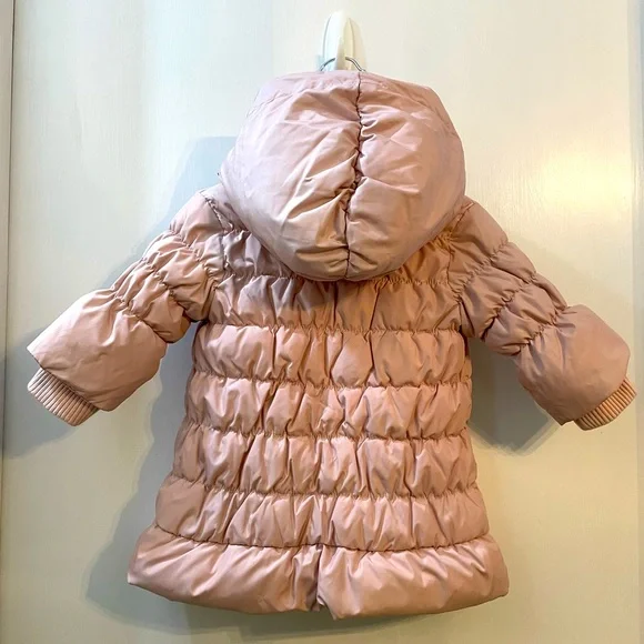 babyGap Puffy Winter Coat with hood Dusty Rose 0-6 months EUC - Picture 9 of 9